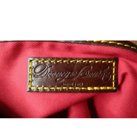 Dooney & Bourke Samba Brown Pebbled Leather Flap Crossbody Bag Small - Picture 9 of 12